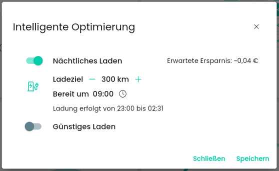 Nächtliches Laden