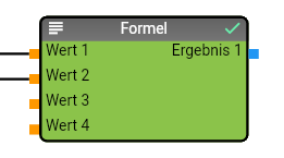 Beispiel für Modul "Formel" mit 4 Eingängen und 1 Ausgang
