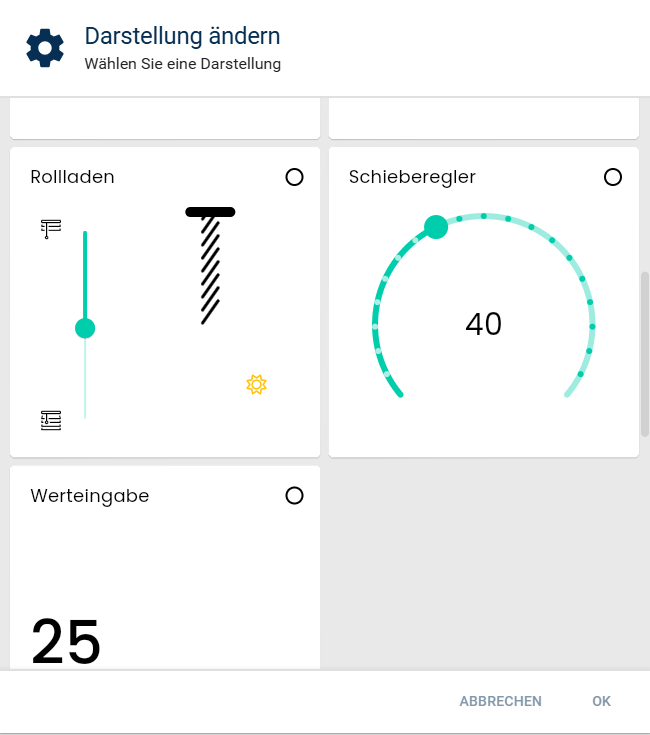 Darstellung aendern