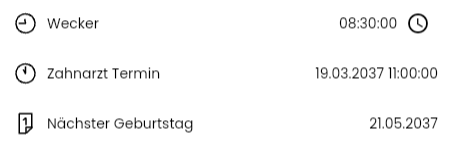 Datum/Uhrzeit in Liste