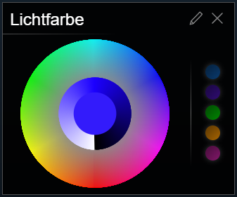 Dialog zur Farbauswahl im WebFront