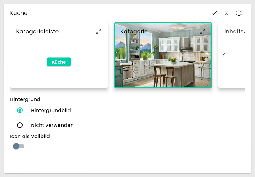 Kategorie konfiguration