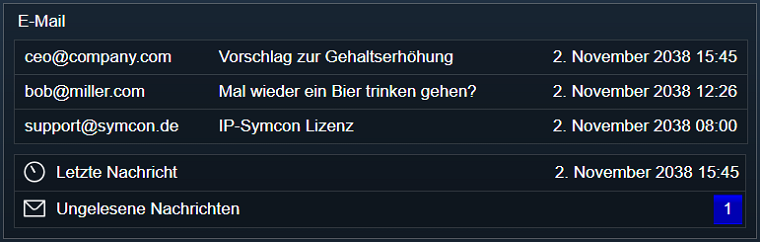 Messages in WebFront