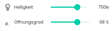Slider in Liste
