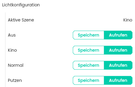 Szenen in Liste