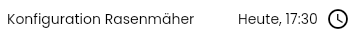 Wochenplan in Liste