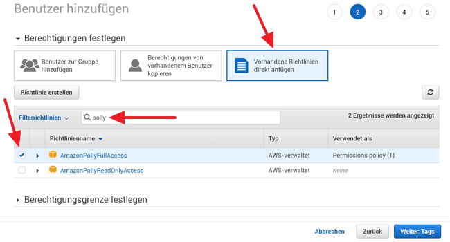 Aws iam userpermissions