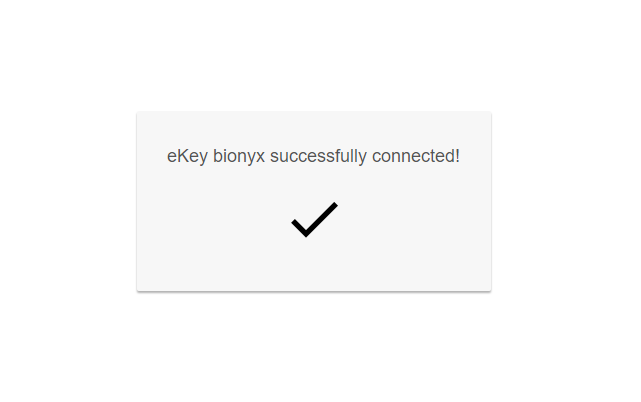 Ekey bionyx login success